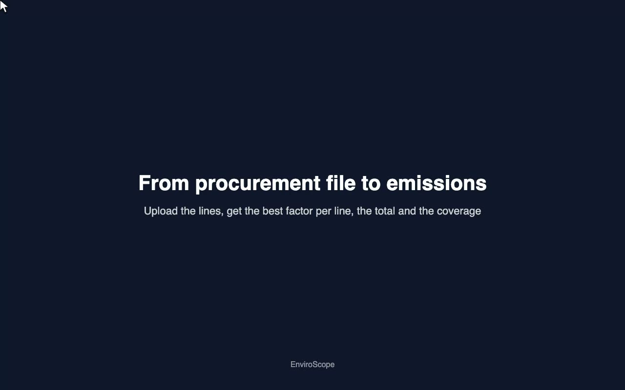 Match a procurement file